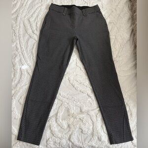 Maurices Black and White Dotted Pull on Stretch Pants Size Large Regular